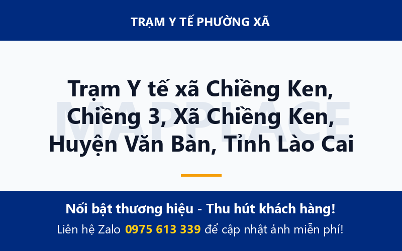 Trạm Y tế xã Chiềng Ken, Chiềng 3, Xã Chiềng Ken, Huyện Văn Bàn, Tỉnh Lào Cai