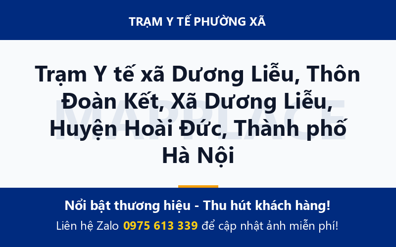 Trạm Y tế xã Dương Liễu, Thôn Đoàn Kết, Xã Dương Liễu, Huyện Hoài Đức, Thành phố Hà Nội