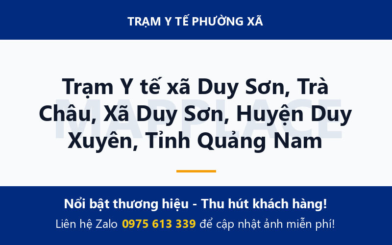 Trạm Y tế xã Duy Sơn, Trà Châu, Xã Duy Sơn, Huyện Duy Xuyên, Tỉnh Quảng Nam