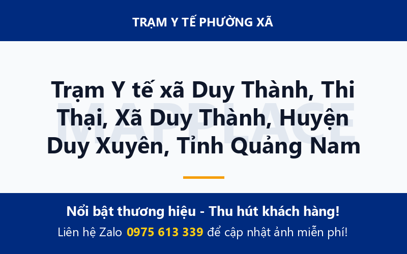Trạm Y tế xã Duy Thành, Thi Thại, Xã Duy Thành, Huyện Duy Xuyên, Tỉnh Quảng Nam