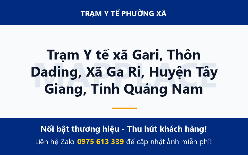 Trạm Y tế xã Gari, Thôn Dading, Xã Ga Ri, Huyện Tây Giang, Tỉnh Quảng Nam