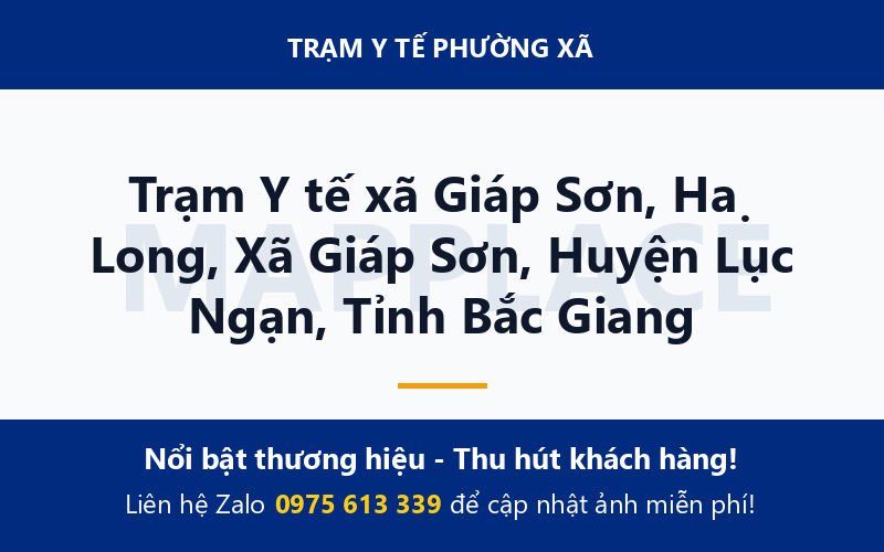 Trạm Y tế xã Giáp Sơn, Hạ Long, Xã Giáp Sơn, Huyện Lục Ngạn, Tỉnh Bắc Giang