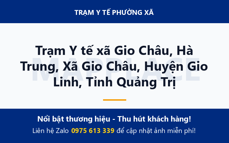 Trạm Y tế xã Gio Châu, Hà Trung, Xã Gio Châu, Huyện Gio Linh, Tỉnh Quảng Trị