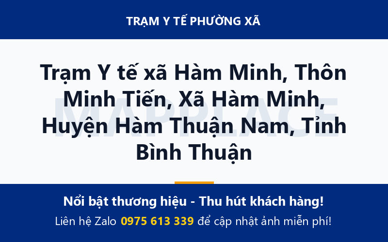 Trạm Y tế xã Hàm Minh, Thôn Minh Tiến, Xã Hàm Minh, Huyện Hàm Thuận Nam, Tỉnh Bình Thuận
