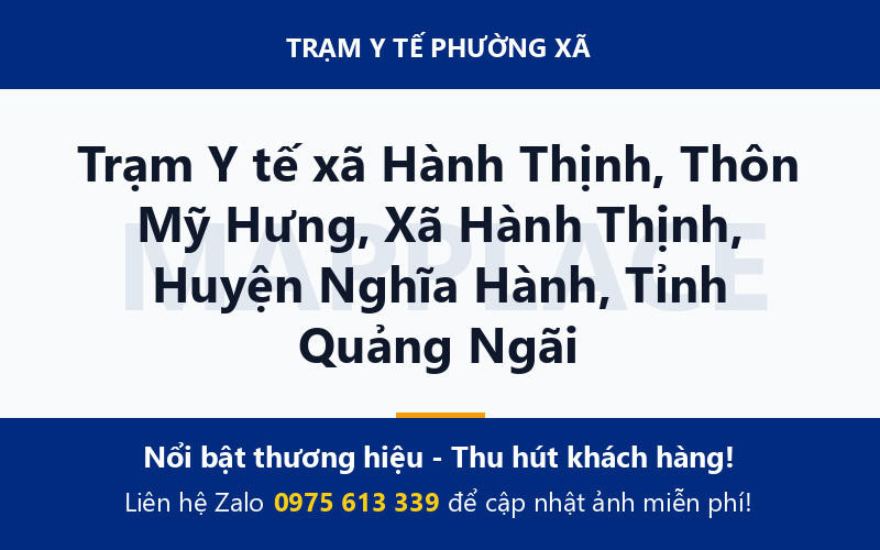 Trạm Y tế xã Hành Thịnh, Thôn Mỹ Hưng, Xã Hành Thịnh, Huyện Nghĩa Hành, Tỉnh Quảng Ngãi