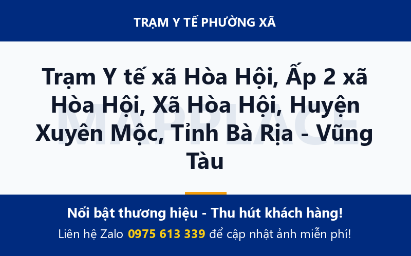 Trạm Y tế xã Hòa Hội, Ấp 2 xã Hòa Hội, Xã Hòa Hội, Huyện Xuyên Mộc, Tỉnh Bà Rịa - Vũng Tàu