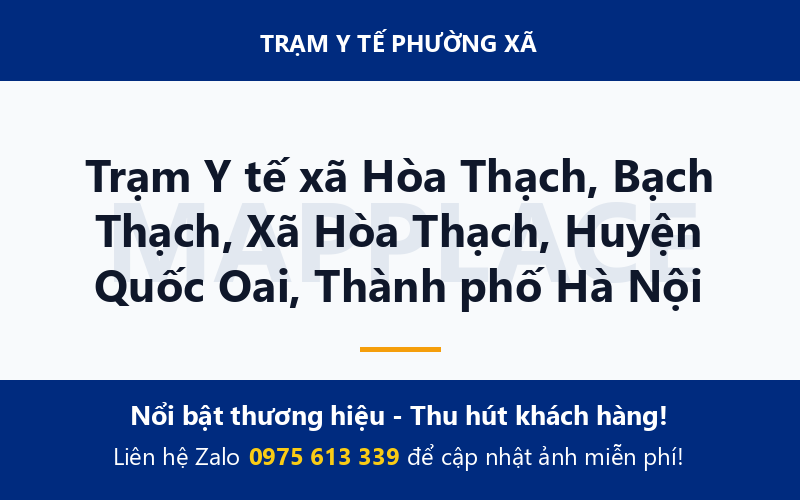 Trạm Y tế xã Hòa Thạch, Bạch Thạch, Xã Hòa Thạch, Huyện Quốc Oai, Thành phố Hà Nội