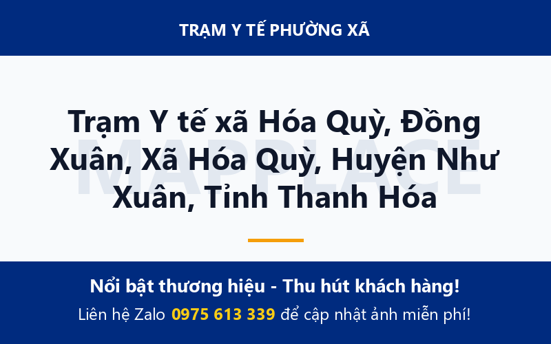 Trạm Y tế xã Hóa Quỳ, Đồng Xuân, Xã Hóa Quỳ, Huyện Như Xuân, Tỉnh Thanh Hóa