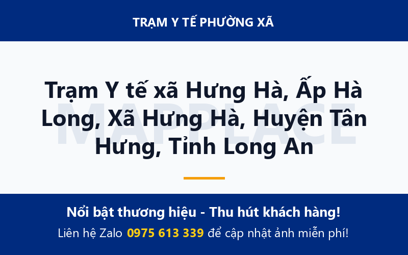Trạm Y tế xã Hưng Hà, Ấp Hà Long, Xã Hưng Hà, Huyện Tân Hưng, Tỉnh Long An