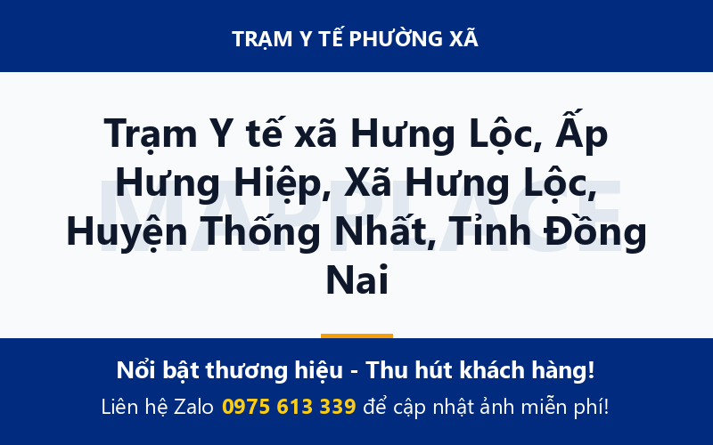 Trạm Y tế xã Hưng Lộc, Ấp Hưng Hiệp, Xã Hưng Lộc, Huyện Thống Nhất, Tỉnh Đồng Nai