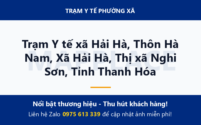 Trạm Y tế xã Hải Hà, Thôn Hà Nam, Xã Hải Hà, Thị xã Nghi Sơn, Tỉnh Thanh Hóa