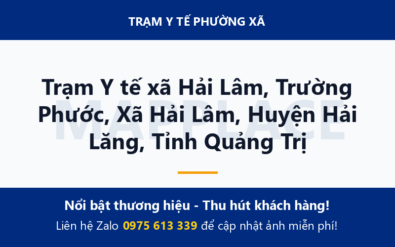 Trạm Y tế xã Hải Lâm, Trường Phước, Xã Hải Lâm, Huyện Hải Lăng, Tỉnh Quảng Trị