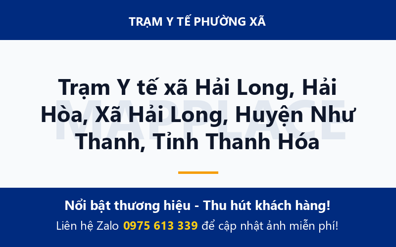 Trạm Y tế xã Hải Long, Hải Hòa, Xã Hải Long, Huyện Như Thanh, Tỉnh Thanh Hóa
