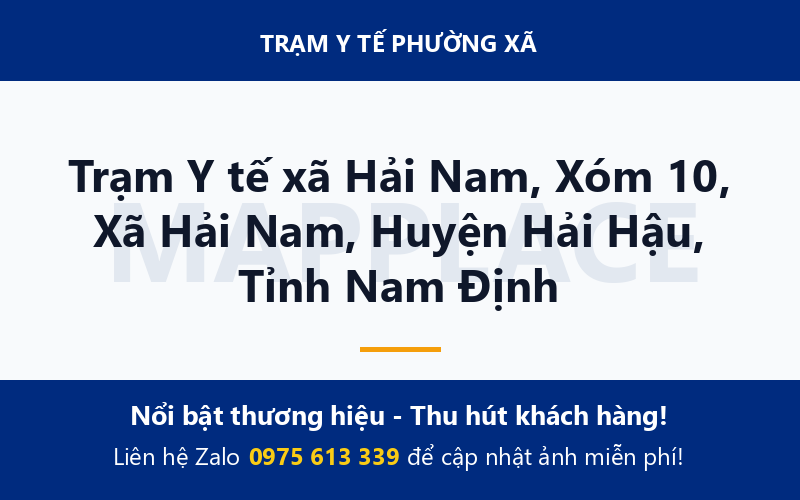 Trạm Y tế xã Hải Nam, Xóm 10, Xã Hải Nam, Huyện Hải Hậu, Tỉnh Nam Định