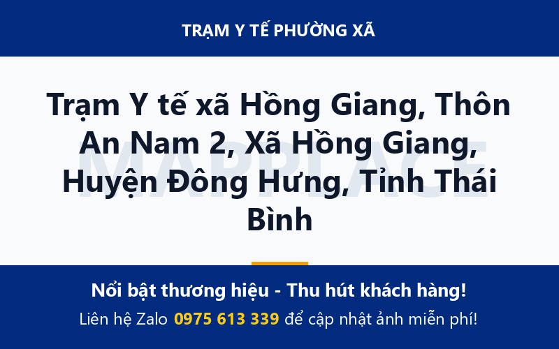 Trạm Y tế xã Hồng Giang, Thôn An Nam 2, Xã Hồng Giang, Huyện Đông Hưng, Tỉnh Thái Bình