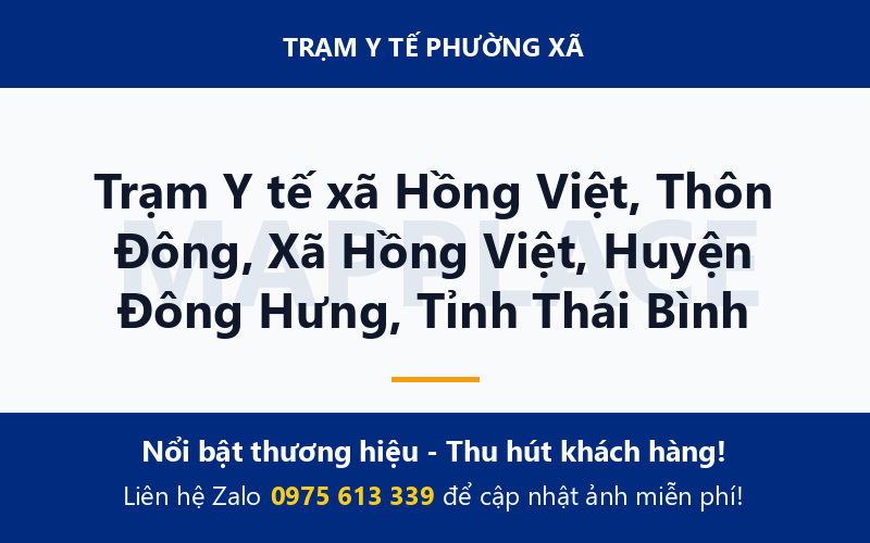 Trạm Y tế xã Hồng Việt, Thôn Đông, Xã Hồng Việt, Huyện Đông Hưng, Tỉnh Thái Bình