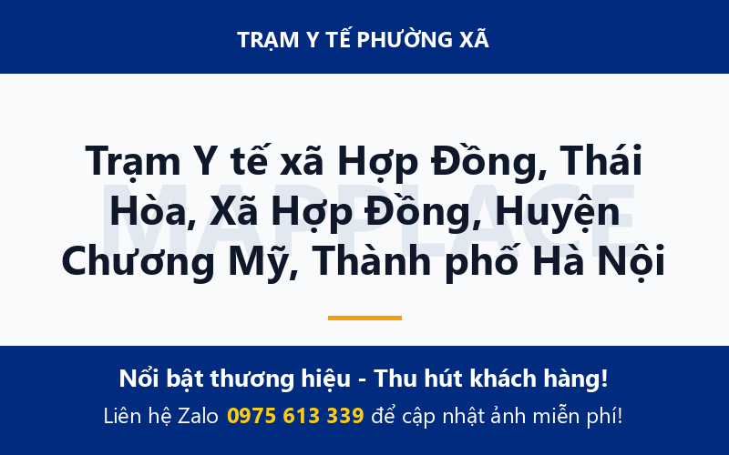 Trạm Y tế xã Hợp Đồng, Thái Hòa, Xã Hợp Đồng, Huyện Chương Mỹ, Thành phố Hà Nội