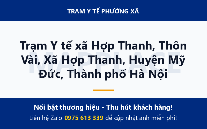 Trạm Y tế xã Hợp Thanh, Thôn Vài, Xã Hợp Thanh, Huyện Mỹ Đức, Thành phố Hà Nội