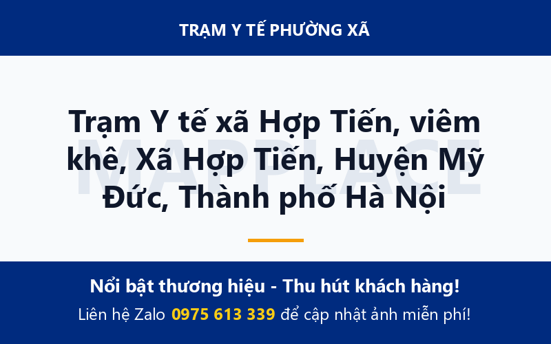 Trạm Y tế xã Hợp Tiến, viêm khê, Xã Hợp Tiến, Huyện Mỹ Đức, Thành phố Hà Nội