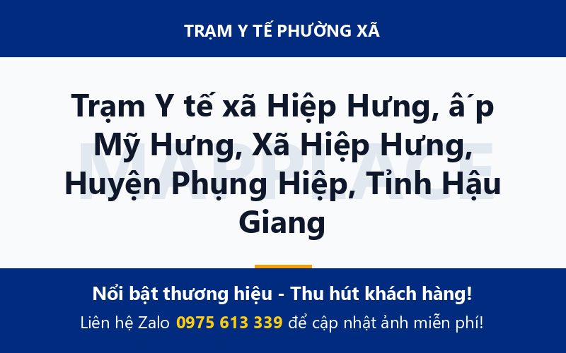 Trạm Y tế xã Hiệp Hưng, ấp Mỹ Hưng, Xã Hiệp Hưng, Huyện Phụng Hiệp, Tỉnh Hậu Giang