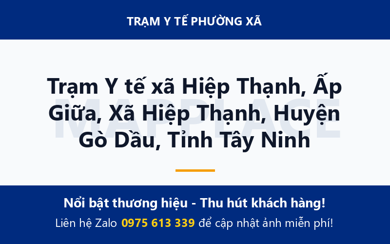 Trạm Y tế xã Hiệp Thạnh, Ấp Giữa, Xã Hiệp Thạnh, Huyện Gò Dầu, Tỉnh Tây Ninh
