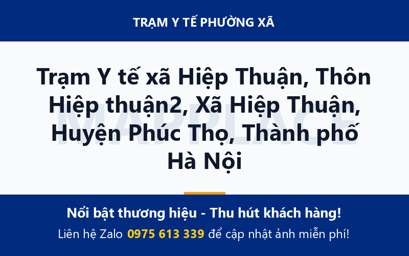 Trạm Y tế xã Hiệp Thuận, Thôn Hiệp thuận2, Xã Hiệp Thuận, Huyện Phúc Thọ, Thành phố Hà Nội