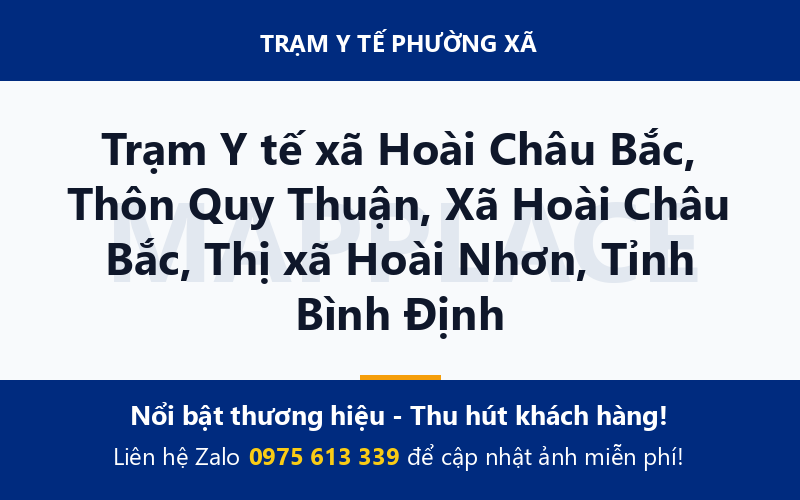 Trạm Y tế xã Hoài Châu Bắc, Thôn Quy Thuận, Xã Hoài Châu Bắc, Thị xã Hoài Nhơn, Tỉnh Bình Định