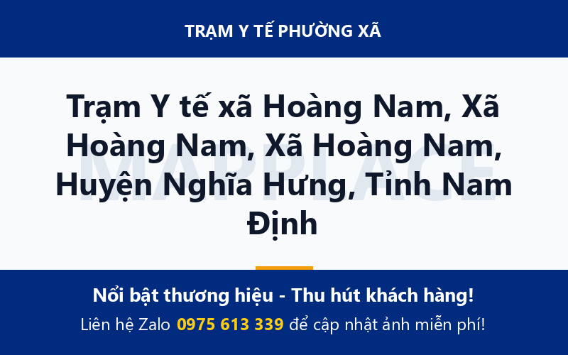 Trạm Y tế xã Hoàng Nam, Xã Hoàng Nam, Xã Hoàng Nam, Huyện Nghĩa Hưng, Tỉnh Nam Định