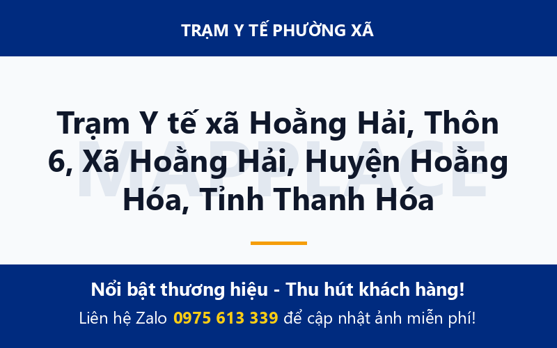 Trạm Y tế xã Hoằng Hải, Thôn 6, Xã Hoằng Hải, Huyện Hoằng Hóa, Tỉnh Thanh Hóa