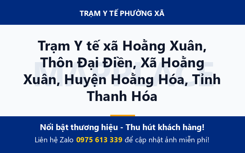 Trạm Y tế xã Hoằng Xuân, Thôn Đại Điền, Xã Hoằng Xuân, Huyện Hoằng Hóa, Tỉnh Thanh Hóa