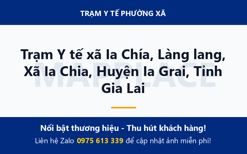 Trạm Y tế xã Ia Chía, Làng lang, Xã Ia Chia, Huyện Ia Grai, Tỉnh Gia Lai