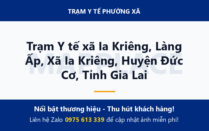 Trạm Y tế xã Ia Kriêng, Làng Ấp, Xã Ia Kriêng, Huyện Đức Cơ, Tỉnh Gia Lai