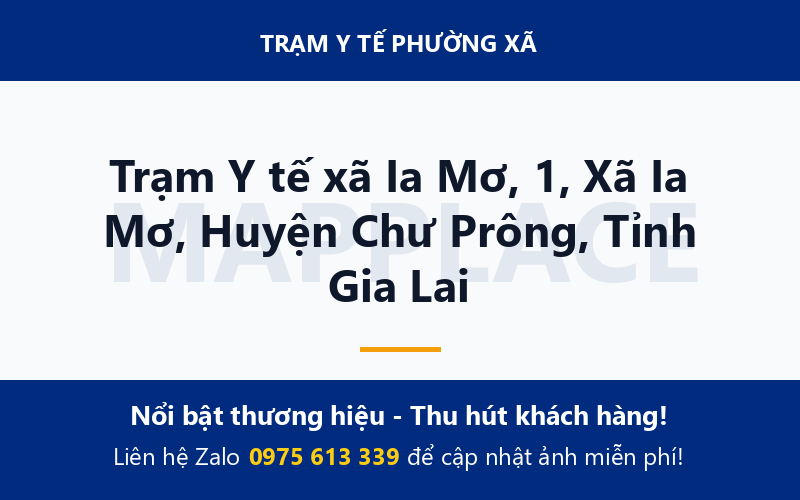 Trạm Y tế xã Ia Mơ, 1, Xã Ia Mơ, Huyện Chư Prông, Tỉnh Gia Lai