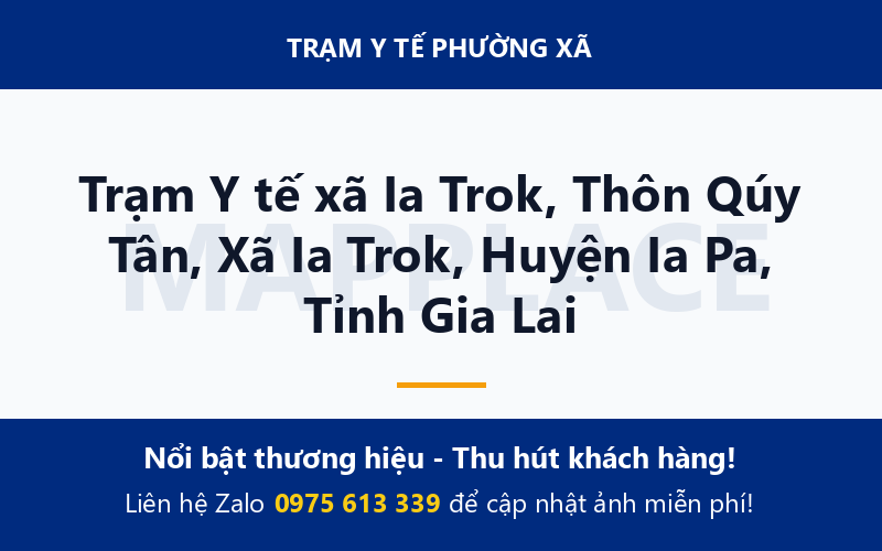 Trạm Y tế xã Ia Trok, Thôn Qúy Tân, Xã Ia Trok, Huyện Ia Pa, Tỉnh Gia Lai