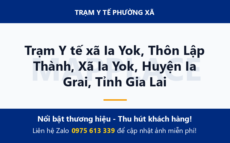 Trạm Y tế xã Ia Yok, Thôn Lập Thành, Xã Ia Yok, Huyện Ia Grai, Tỉnh Gia Lai