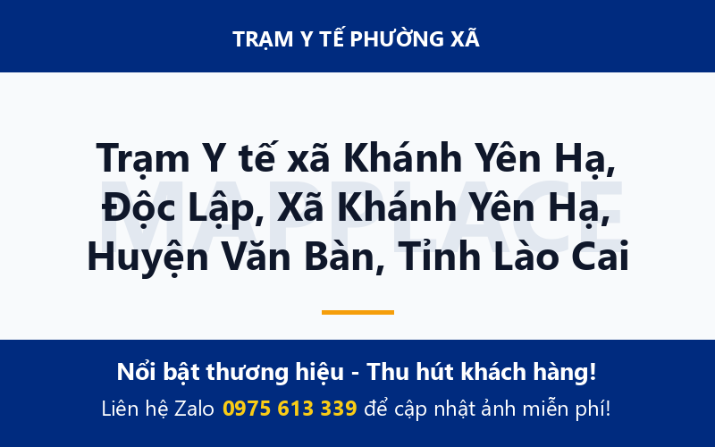 Trạm Y tế xã Khánh Yên Hạ, Độc Lập, Xã Khánh Yên Hạ, Huyện Văn Bàn, Tỉnh Lào Cai