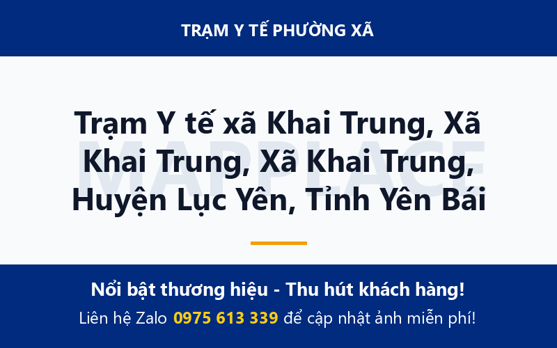 Trạm Y tế xã Khai Trung, Xã Khai Trung, Xã Khai Trung, Huyện Lục Yên, Tỉnh Yên Bái