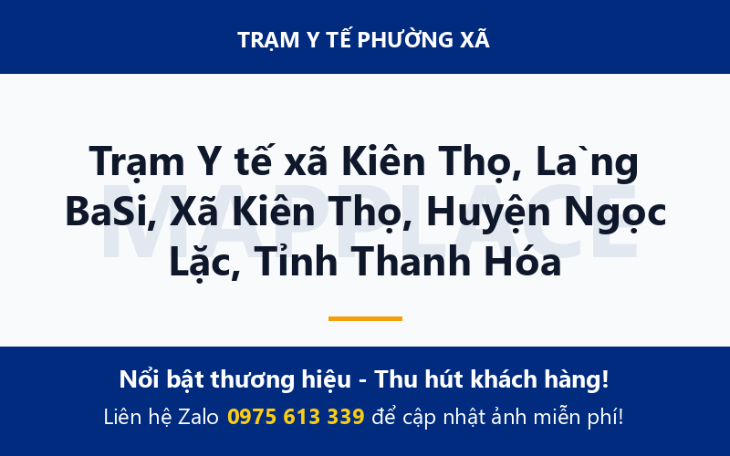 Trạm Y tế xã Kiên Thọ, Làng BaSi, Xã Kiên Thọ, Huyện Ngọc Lặc, Tỉnh Thanh Hóa