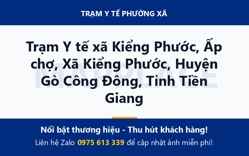 Trạm Y tế xã Kiểng Phước, Ấp chợ, Xã Kiểng Phước, Huyện Gò Công Đông, Tỉnh Tiền Giang