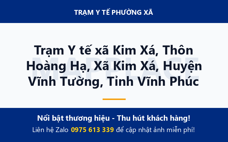 Trạm Y tế xã Kim Xá, Thôn Hoàng Hạ, Xã Kim Xá, Huyện Vĩnh Tường, Tỉnh Vĩnh Phúc