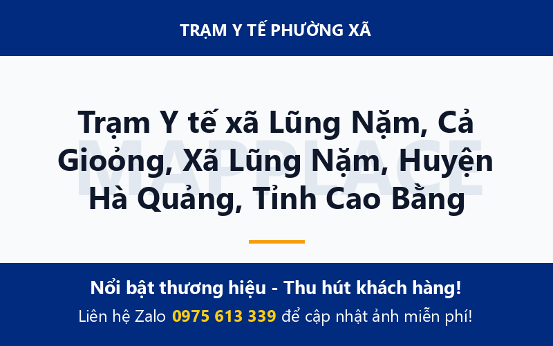 Trạm Y tế xã Lũng Nặm, Cả Gioỏng, Xã Lũng Nặm, Huyện Hà Quảng, Tỉnh Cao Bằng