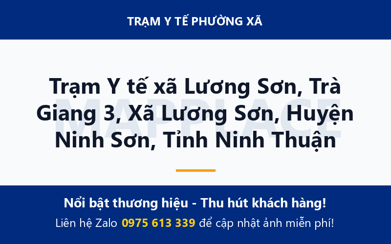 Trạm Y tế xã Lương Sơn, Trà Giang 3, Xã Lương Sơn, Huyện Ninh Sơn, Tỉnh Ninh Thuận