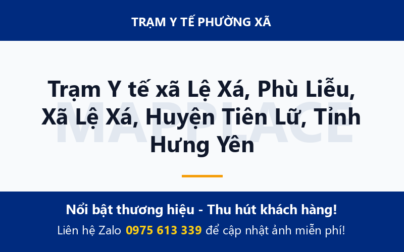 Trạm Y tế xã Lệ Xá, Phù Liễu, Xã Lệ Xá, Huyện Tiên Lữ, Tỉnh Hưng Yên