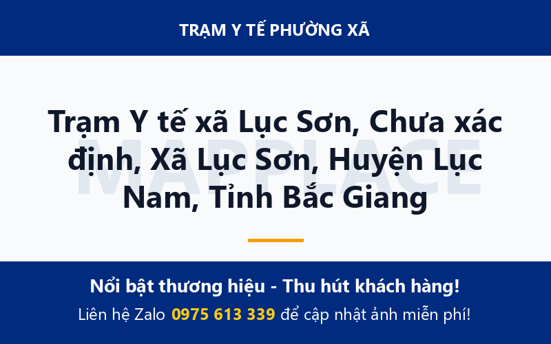 Trạm Y tế xã Lục Sơn, Chưa xác định, Xã Lục Sơn, Huyện Lục Nam, Tỉnh Bắc Giang