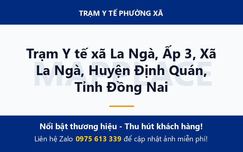Trạm Y tế xã La Ngà, Ấp 3, Xã La Ngà, Huyện Định Quán, Tỉnh Đồng Nai