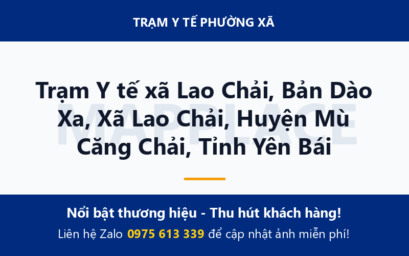 Trạm Y tế xã Lao Chải, Bản Dào Xa, Xã Lao Chải, Huyện Mù Căng Chải, Tỉnh Yên Bái