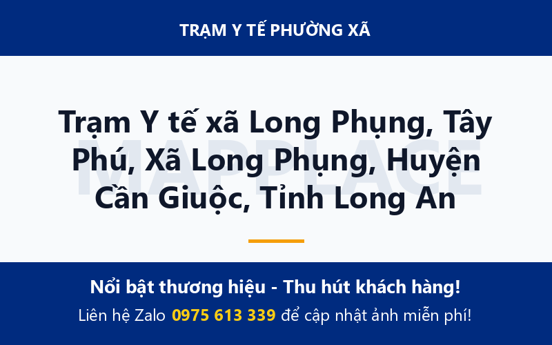 Trạm Y tế xã Long Phụng, Tây Phú, Xã Long Phụng, Huyện Cần Giuộc, Tỉnh Long An