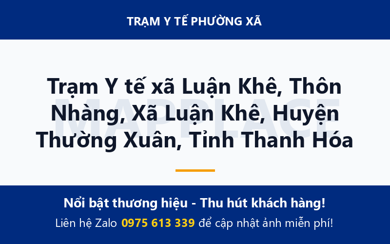 Trạm Y tế xã Luận Khê, Thôn Nhàng, Xã Luận Khê, Huyện Thường Xuân, Tỉnh Thanh Hóa