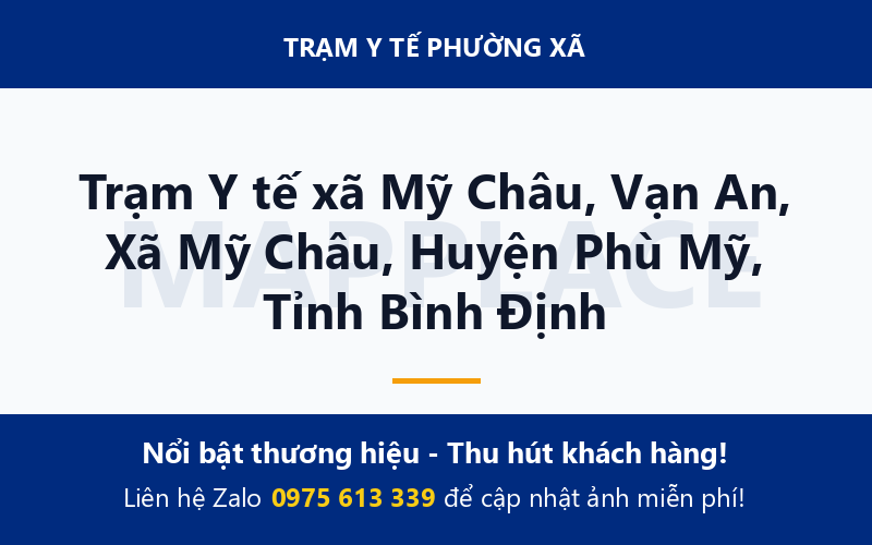 Trạm Y tế xã Mỹ Châu, Vạn An, Xã Mỹ Châu, Huyện Phù Mỹ, Tỉnh Bình Định