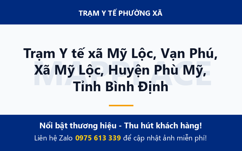 Trạm Y tế xã Mỹ Lộc, Vạn Phú, Xã Mỹ Lộc, Huyện Phù Mỹ, Tỉnh Bình Định
